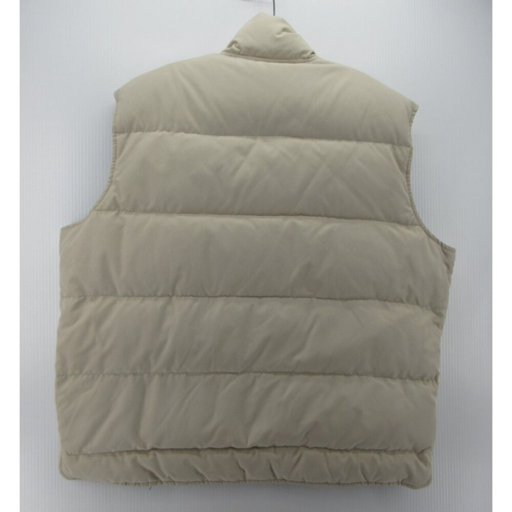 VINTAGE Eddie Bauer Vest XL Cream Goose Down Puffer Coat 90s Ski * - Picture 6 of 9